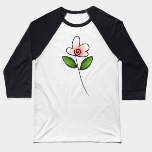 Pretty Pink Flower Baseball T-Shirt